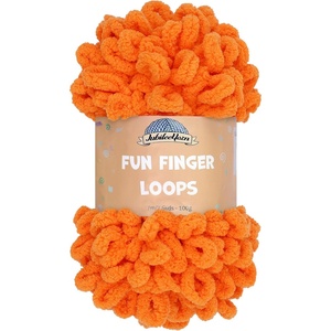 image:imageJubileeYarn Fun Finger Loops Yarn  100gSkein Jumbo Polyester  Lark  3 Skeins1359 Orange Peel