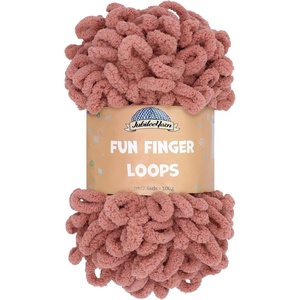 image:imageJubileeYarn Fun Finger Loops Yarn  100gSkein Jumbo Polyester  Lark  3 Skeins1522 Rose Dawn