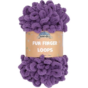 image:imageJubileeYarn Fun Finger Loops Yarn  100gSkein Jumbo Polyester  Lark  3 Skeins3513 Grape Compote