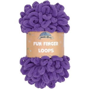 image:imageJubileeYarn Fun Finger Loops Yarn  100gSkein Jumbo Polyester  Lark  3 Skeins3838 Ultra Violet