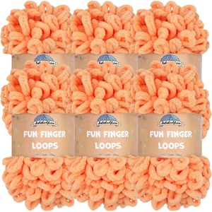image:imageJubileeYarn Fun Finger Loops Yarn  100gSkein Jumbo Polyester  Limoncello  6 Skeins049 Nectar