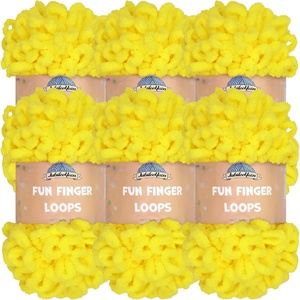 image:imageJubileeYarn Fun Finger Loops Yarn  100gSkein Jumbo Polyester  Limoncello  6 Skeins157 Limoncello