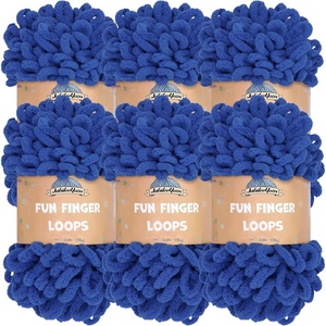image:imageJubileeYarn Fun Finger Loops Yarn  100gSkein Jumbo Polyester  Limoncello  6 Skeins4053 Turkish Sea