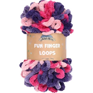 image:imageJubileeYarn Fun Finger Loops Yarn  100gSkein Jumbo Polyester  Pegasus  3 Skeins120 Dionysus