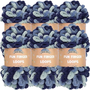 image:imageJubileeYarn Fun Finger Loops Yarn  100gSkein Jumbo Polyester  Pegasus  6 Skeins017 Pegasus