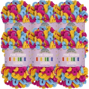 image:imageJubileeYarn Fun Finger Loops Yarn  100gSkein Jumbo Polyester  Pegasus  6 Skeins052 Russo