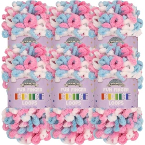 image:imageJubileeYarn Fun Finger Loops Yarn  100gSkein Jumbo Polyester  Pegasus  6 Skeins056 Coccinelle