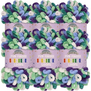 image:imageJubileeYarn Fun Finger Loops Yarn  100gSkein Jumbo Polyester  Pegasus  6 Skeins060 Rustin