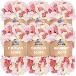 image:imageJubileeYarn Fun Finger Loops Yarn  100gSkein Jumbo Polyester  Pegasus  6 Skeins112 Athena