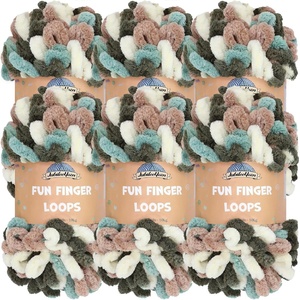 image:imageJubileeYarn Fun Finger Loops Yarn  100gSkein Jumbo Polyester  Pegasus  6 Skeins114