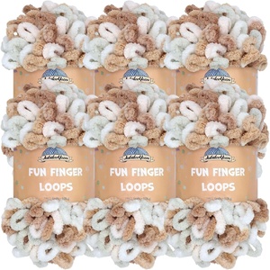 image:imageJubileeYarn Fun Finger Loops Yarn  100gSkein Jumbo Polyester  Pegasus  6 Skeins135 Hestia