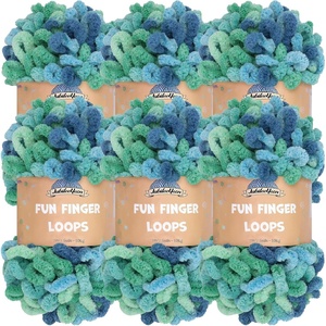 image:imageJubileeYarn Fun Finger Loops Yarn  100gSkein Jumbo Polyester  Pegasus  6 Skeins136 Oceanus