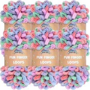 image:imageJubileeYarn Fun Finger Loops Yarn  100gSkein Jumbo Polyester  Pegasus  6 Skeins137 Eros