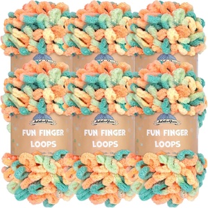 image:imageJubileeYarn Fun Finger Loops Yarn  100gSkein Jumbo Polyester  Pegasus  6 Skeins140 Eiar