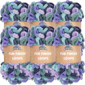 image:imageJubileeYarn Fun Finger Loops Yarn  100gSkein Jumbo Polyester  Pegasus  6 Skeins147 Morpheus