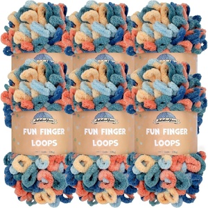 image:imageJubileeYarn Fun Finger Loops Yarn  100gSkein Jumbo Polyester  Pegasus  6 Skeins148 Nymphe