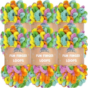 image:imageJubileeYarn Fun Finger Loops Yarn  100gSkein Jumbo Polyester  Pegasus  6 Skeins149 Aura