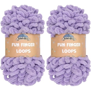 image:imageJubileeYarn Fun Finger Loops Yarn  100gSkein Jumbo Polyester  Rose Dawn  4 Skeins001 Purple