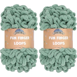 image:imageJubileeYarn Fun Finger Loops Yarn  100gSkein Jumbo Polyester  Rose Dawn  4 Skeins038 Hunter