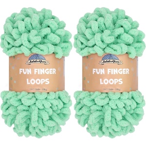 image:imageJubileeYarn Fun Finger Loops Yarn  100gSkein Jumbo Polyester  Rose Dawn  4 Skeins044 Peppermint