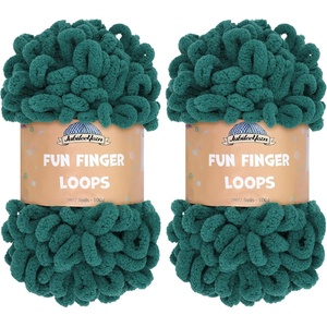 image:imageJubileeYarn Fun Finger Loops Yarn  100gSkein Jumbo Polyester  Rose Dawn  4 Skeins045 Jade