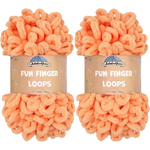 image:imageJubileeYarn Fun Finger Loops Yarn  100gSkein Jumbo Polyester  Rose Dawn  4 Skeins049 Nectar