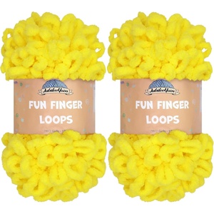 image:imageJubileeYarn Fun Finger Loops Yarn  100gSkein Jumbo Polyester  Rose Dawn  4 Skeins157 Limoncello