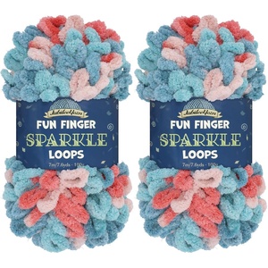 image:imageJubileeYarn Fun Finger Sparkle Loops Yarn  100gskein Polyester Jumbo Loop Yarn  Hypnos  2 Skeins122 Hypnos