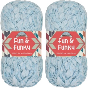 image:imageJubileeYarn Fun and Funky Yarn  100gSkein Chunky Bamboo Rayon  Waterfall  2 Skeins935 Cotton Candy Blue