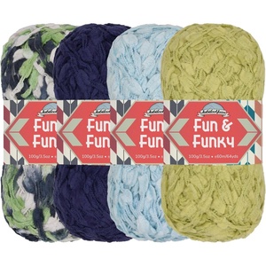 image:imageJubileeYarn Fun and Funky Yarn  100gSkein Chunky Bamboo Rayon  Waterfall  2 SkeinsBlue