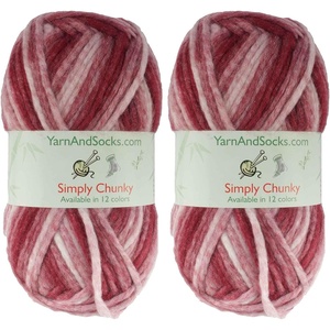 image:imageJubileeYarn Halo Fables Yarn  100gSkein Bulky Polyester  North Wind Sun  2 Skeins07 Cherry