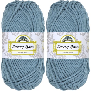 image:imageJubileeYarn Lacery Chunky Cotton Yarn Light Buttercream 4 Skeins  100gSkein004 Little Boy Blush