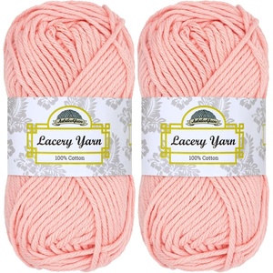 image:imageJubileeYarn Lacery Chunky Cotton Yarn Light Buttercream 4 Skeins  100gSkein501 Peach