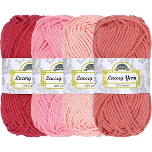 image:imageJubileeYarn Lacery Yarn  100gSkein Chunky Cotton  Shades of Green  4 Skeins97 Shades of Pink