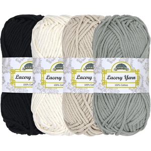 image:imageJubileeYarn Lacery Yarn  100gSkein Chunky Cotton  Shades of Green  4 Skeins98 Shades of Grey