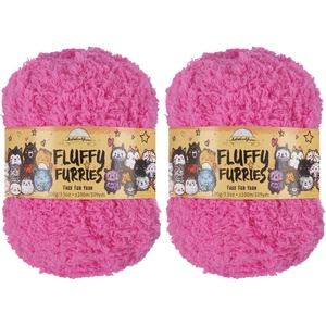 image:imageJubileeYarn Luxe Fluff Yarn  100gSkein Chunky Polyester Faux Fur  Heron  2 Skeins01 AyeAye