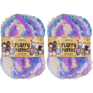 image:imageJubileeYarn Luxe Fluff Yarn  100gSkein Chunky Polyester Faux Fur  Heron  2 Skeins02 Bilby