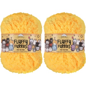 image:imageJubileeYarn Luxe Fluff Yarn  100gSkein Chunky Polyester Faux Fur  Heron  2 Skeins07 Pika