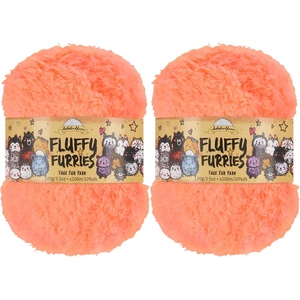 image:imageJubileeYarn Luxe Fluff Yarn  100gSkein Chunky Polyester Faux Fur  Heron  2 Skeins09 Jerboa