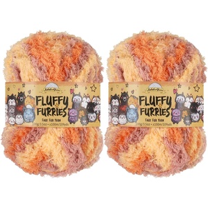 image:imageJubileeYarn Luxe Fluff Yarn  100gSkein Chunky Polyester Faux Fur  Heron  2 Skeins12 DikDik