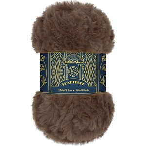 image:imageJubileeYarn Luxe Fluff Yarn  100gSkein Chunky Polyester Faux Fur  Heron  2 Skeins14 Chestnut Brown