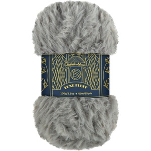 image:imageJubileeYarn Luxe Fluff Yarn  100gSkein Chunky Polyester Faux Fur  Heron  2 Skeins20 Chickadee
