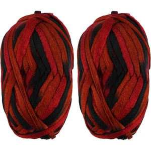 image:imageJubileeYarn Mesh Fishnet Yarn  Chunky Acrylic  200gSkein  Purple  2 Skeins03 Red Black