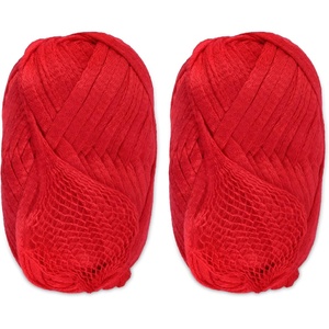 image:imageJubileeYarn Mesh Fishnet Yarn  Chunky Acrylic  200gSkein  Purple  2 Skeins04 Red