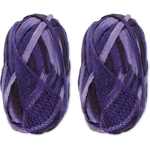 image:imageJubileeYarn Mesh Fishnet Yarn  Chunky Acrylic  200gSkein  Purple  2 Skeins09 Fused Purple