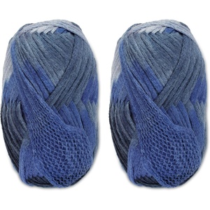 image:imageJubileeYarn Mesh Fishnet Yarn  Chunky Acrylic  200gSkein  Purple  2 Skeins10 Fused Blue