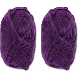 image:imageJubileeYarn Mesh Fishnet Yarn  Chunky Acrylic  200gSkein  Purple  2 Skeins11 Purple