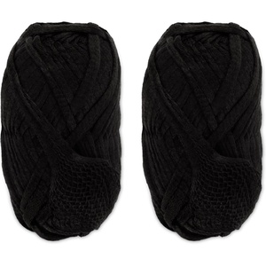 image:imageJubileeYarn Mesh Fishnet Yarn  Chunky Acrylic  200gSkein  Purple  2 Skeins14 Black