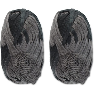 image:imageJubileeYarn Mesh Fishnet Yarn  Chunky Acrylic  200gSkein  Purple  2 Skeins22 Mixed Grey