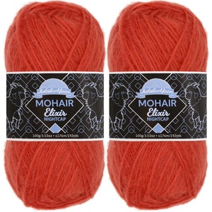 image:imageJubileeYarn Mohair Elixir Nightcap Yarn  100gSkein Chunky Wool Blend  Cosmopolitan  2 Skeins04 Mimosa